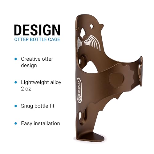 Portland Design Works Water Bottle Cage - Lightweight Water Bottle Holder for Bikes, Otter Cage, Brown - style: Otter Cage - Brown