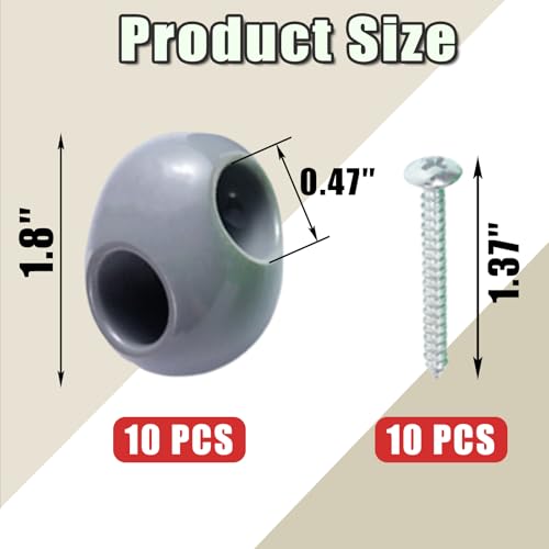 10 Pcs Net 12mm Plastic Connector Net Buckle Rope Ladder Climbing Net Cross-Type Connectors Nynon Rope Net Accessories Suitable for Kids Outdoor Swing Jungle Gym Bird Climbing Rope Ladder - color: Gray