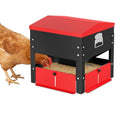 Portable Metal Chicken Feeder, Freestanding Chicken Feeder with Top-Sloped Waterproof Lid, No Waste Gravity Poultry Feeder for Hens and Ducks, 80 lbs Large Capacity