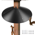 Qualirey 21.5" Metal Squirrel Proof Baffle, for 4 x 4 Posts,Black,1 Pack | Wrap Around Guard for Bird Feeder Pole to Deter Squirrels - color: Black