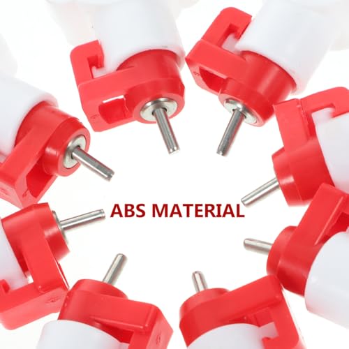 VICASKY 20 Pcs Chicken Waterer Nipples Ball Nipple Chicken Feeders for Coop Watering System Easy Install Water Supply Parts for Chickens Ducks Quail Poultry Feeding