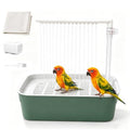 Parrot Bathtub Indoor Automatic Bath Shower,Bird Bath with Pump(Big Green) | Bathtub with Running Water,Large Bird Shower Fountain,for Birds African Grey Amazon Conure Parakeet Cockatiel - color: Green