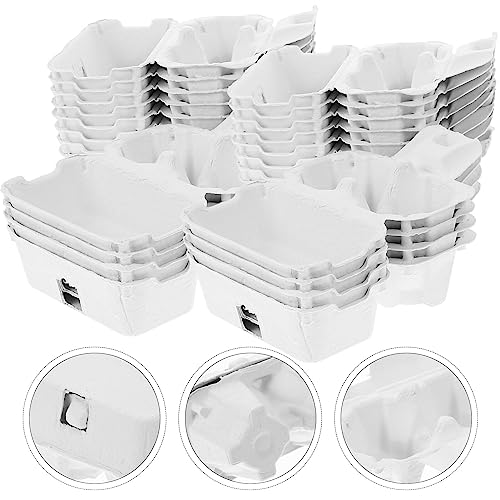 2 Count Egg Carton: Small Paper Cartons for Fresh Eggs - Empty Cardboard Crates for Farmers Market, Easter Crafts and Fridge Storage (White, 24 Pcs)