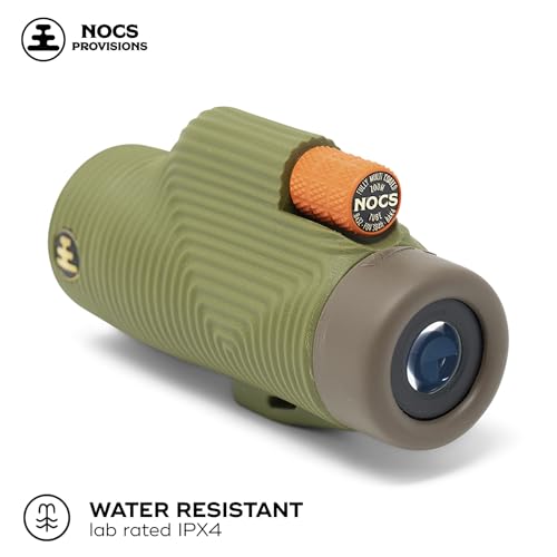 Nocs Provisions Zoom Tube 8x32 Monocular, Bird Watching & Backpacking | 8X Magnification Telescope, Bak4 Prism, Wide Field of View for Wildlife Viewing - color: Juniper Green II