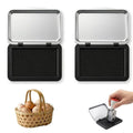 2PCS Ink Pads for Farm Fresh Eggs Date Marking & Food Labeling (Black) | 2.95 x 2.16in Premium Fade-Resistant Quick-Drying Ink Pads - size: 2PCS