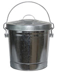 Plastic Prince 6 Gallon Metal Bird Seed Storage Can with Locking Lid Rodent Proof Galvanized Feed Bin for Bird or Chicken Food Bucket
