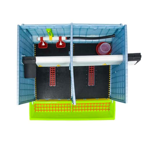 Hatching Time 15" Chick Brooders Stackable & 2-Section Options, Automatic Heating, Easy-Clean Tray, Includes Feeders & Drinkers, Perfect for Quail, Chickens, Ducks & Baby Birds (2 Section) - style: 2 Section, 1 Layer
