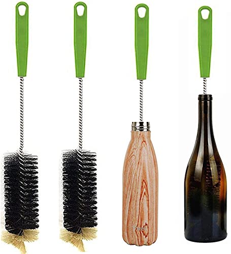 Long Bottle Brush, 17 in Bendable Cleaner Brushes for Cleaning Neck Beer Bottles, Wine, Baby Bottles, Water Bottles, Tumblers, Flask, Bird Feeder, Vase, Pipes and Brewing Supplies Black/1Pack - color: Black/1pcs