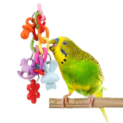 Hypeety Bird Parrot Foot Toy Chewing Swing Bite Toy Plastic Parrot Toys Bird Toys Macaw Toys for Lovebirds Conures Caiques Sun Parakeet Cockatiel Budgie - color: Plastic Swing