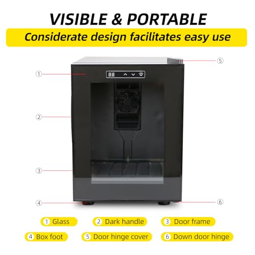 Reptile Incubator 16L Scientific Lab Incubator Digital Incubator Cooling and Heating Temperature can be Controlled at 50℉~104℉ Reptile Egg Incubator 110V Work for Small Reptiles - size: 16L