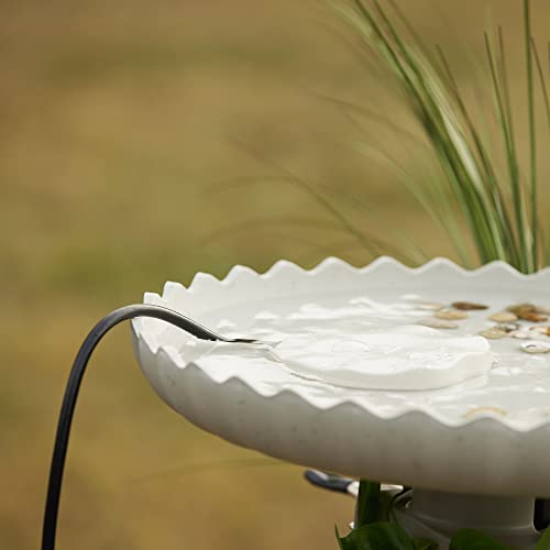 Farm Innovators HR-75 Outdoor Premium Cast Aluminum Decorative Heated Rock Automatic Bird Bath De-Icer for Harsh Winters, 75 Watts, Beige | Thermostatically controlled heater operates only when needed, safe in all birdbaths, aluminum w/finish that resembl