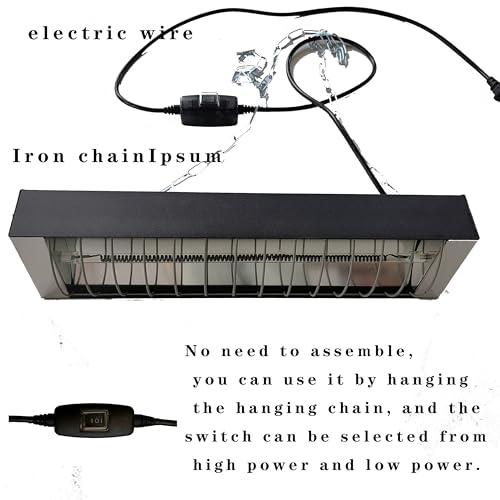 Heat Lamp for Chicks, Carbon Fiber Heating Element, Energy-Saving Poultry Equipment (330W)