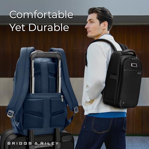 Briggs & Riley @work Slim with Organizational Pockets, Navy - color: Navy, size: Medium Slim Backpack