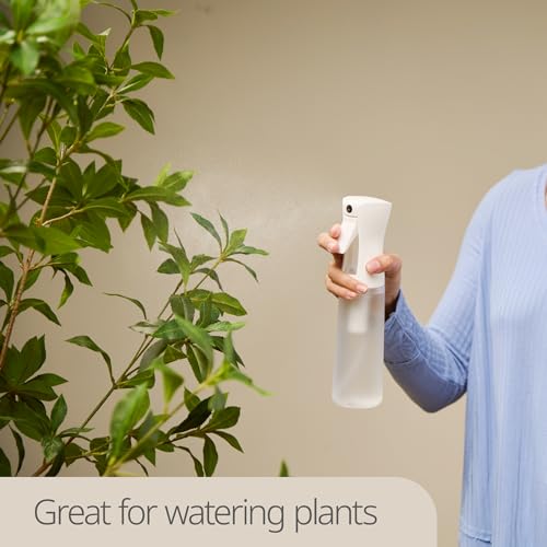 10 OZ Continuous Spray Bottles - Ultra Fine Mist Sprayer | Water Spray Bottle For Hair Stuff, Mister Spray Bottle For Plants Mister | Hair Spray Bottles For Hairstyling, Cleaning, Salons - color: White