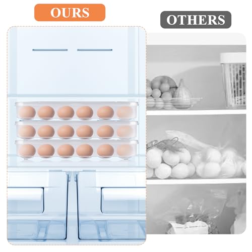 3 Pcs 90 Slots Deviled Egg Containers with Lids, Plastic Deviled Egg Platter, Stackable Egg Carrier, Reusable Deviled Egg Holders with Piping Tool Set for Thanksgiving Easter Party Picnic