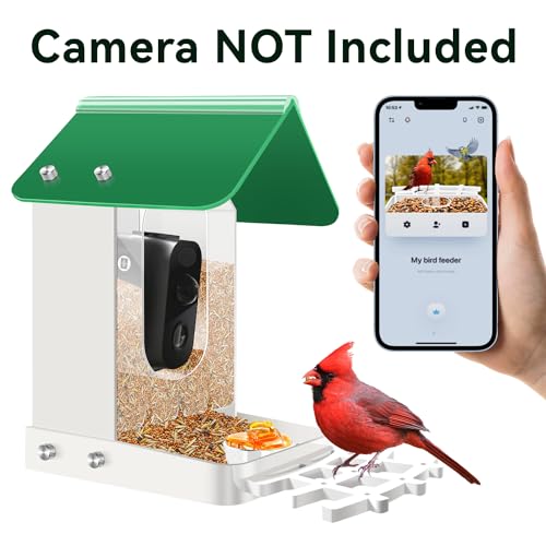 Bird feeders for Outdoors Compatible with Blink,Wyze and Other Smart Camera for Bird Watching with Your Security Cam,Gift for Bird Lover-(Camera NOT Included)