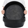 Sadnyy 3 Pcs 12 Quart/ 3 Gallon Rubber Feeder Pan, Rubber Feed Pan Utility Horse Feed Bucket Dog Bowl Horse Feeder for Cats Dogs Goats Chicken Dust Bath Container Animal Feeding, 17.5 x 5.3 inches - size: 12 Quart/ 3 Gallon