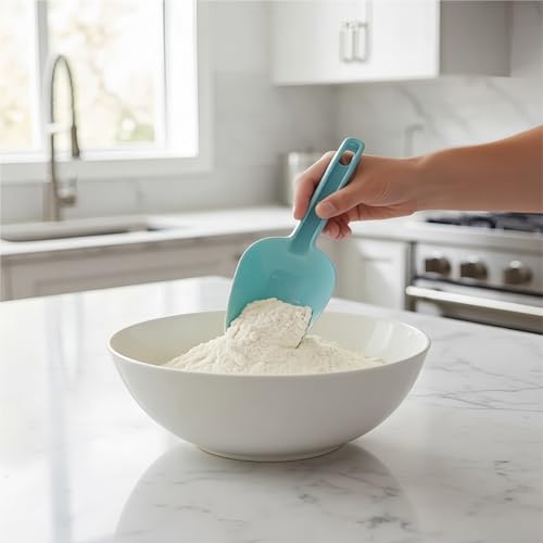 3 Pack Nesting Ice Scoop Set,Thickened PP Utility Ice Scoop For Freezer, Multi-Purpose Small Food Scoop with Hanging Hole for Kitchen Bar Baking Pantry Pet Food, Dishwasher Safe