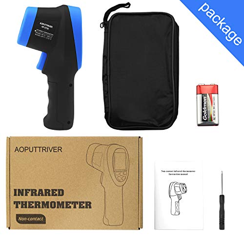 Pyrometer High Temp Thermometer-58℉~2732℉ Non Contact Laser Gun | Dual Laser 30:1Non-Contact Industrial Temperature Gun ,Adjustable emissivity 0.1-1.0 ,Hi/Lo Temp Alarm,Flashlight - color: AP-2732 Blue