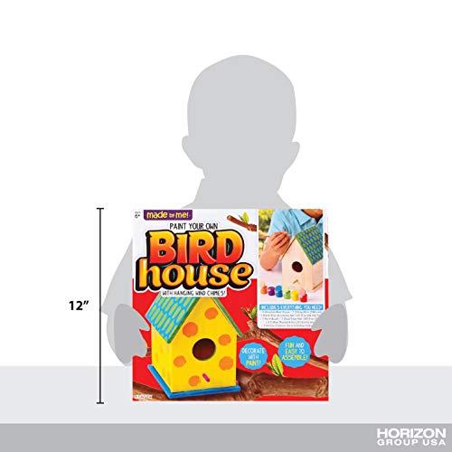 Made By Me Build & Paint Your Own Wooden Toys, DIY Wood Craft Kit, Easy to Assemble, Birdhouse - style: Bird House