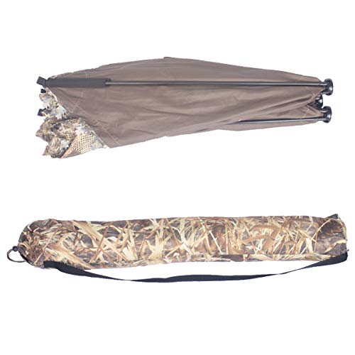 AUSCAMOTEK Pop Up Ground Blind for Deer Duck Turkey Hunting Portable Quick Setup Lightweight Green/Brown/Dry Grass Ground Peg Included - color: Dry Reed