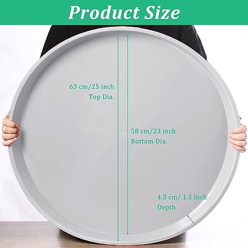 Eccliy 6 Pack Plastic Plant Saucer Heavy Duty Planter Saucers Large Plant Pot Saucers Plastic Water Trays for Indoors and Outdoors Flower Plant Plant Drip (White,25 Inch) - color: White, size: 25 Inch, style: Round
