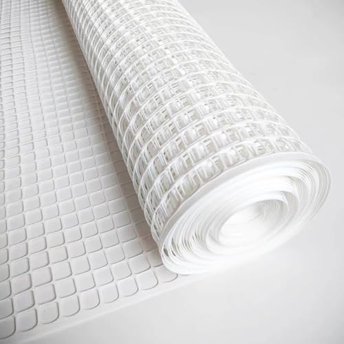 White Plastic Garden Fence, Hardware Mesh, 4' x 50' | Reusable HDPE Fence for Landscape, Tree Guards, Balcony, Deck & Stair Railings, Poultry, Animal & Pet Barrier, Cut to Size - color: White, size: 4' x 50'