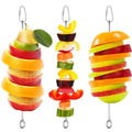 3 Pcs Bird Cage Food Holder Parrot, Stainless Steel Parrot Fruit Vegetable Stick Holders, Bird Food Treats Skewer, Birds Cage Feeder Foraging Toy Hanging Rodent Toy for Parakeet Budgie Macaw9.13inches