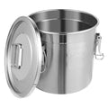 5.5Gal 304 Stainless Steel Airtight Canister,Metal Bucket Large Stainless Steel Canisters - Locking Clamp & Airtight Lids - Dog Food/Bird Seed/Coffee Storage Container - color: 5.55 GAL