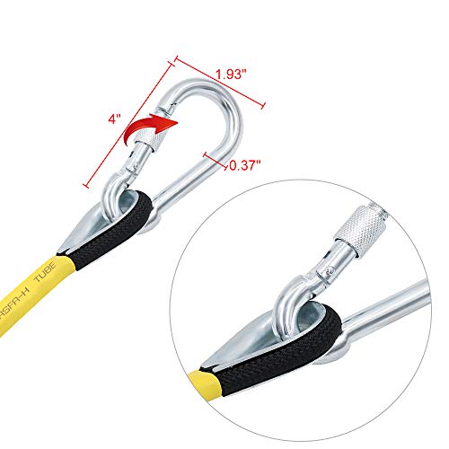 X XBEN Outdoor Climbing Rope 10M(32ft) 20M(64ft) 30M(96ft) 50M(160ft) 70M(230ft) 152M(500FT) 352M(1000FT) Static Rock Climbing Rope for Escape Rope Ice Climbing Equipment Fire Rescue Parachute - color: Black, size: 1/3 Inch x 64 Feet