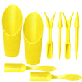 8pcs Potting Soil Scoop for Indoor Plants, Garden Tiny Plant Shovel Hand Tools Transplanting Succulent Cultivation Digging Bonsai Soil Scoops Kits Yellow 2Set - color: Yellow
