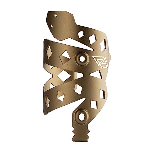Portland Design Works Water Bottle Cage - Lightweight Water Bottle Holder for Bikes, RATTLESNEK KEJ - Desert Gold - Left Opening - style: RATTLESNEK KEJ - Desert Gold - Left Opening