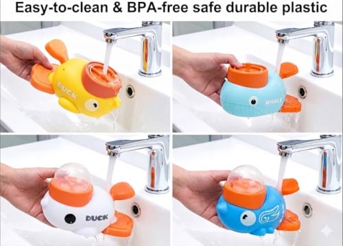 Anxuyixin2-in-1 Duck Shaped Interactive Pet Puzzle Toy, Slow Food Dispenser (Yellow Duck and Blue Whale Shaped with Buttons), Cat and Dog Snack Dispenser Feeding Toy - color: Yellow and light blue