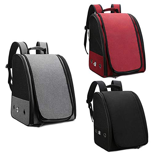 Bird Carriers Pet Parrot Backpack Bird Travel Carrier Outerdoor Breathable Hiking 1Pcs Red