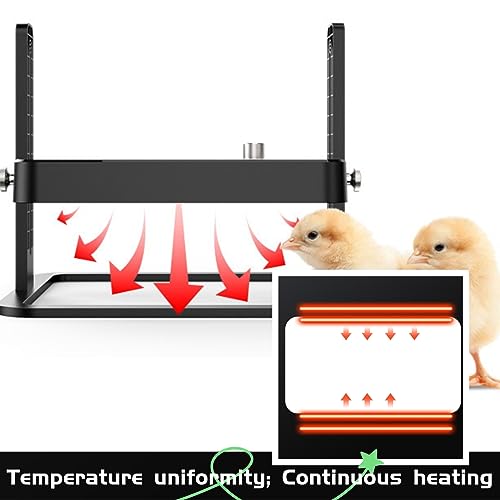 Brooder Heater for Chicks with Easy- Cleaning Chick Brooder Heating Plate, Poultry Coop Heater Chicks with Adjustable Height Brooding Heater 45°C-70°C (Black)