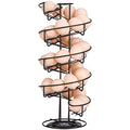 Toplife Spiral Design Metal Egg Skelter Dispenser Rack, Storage Display Rack, Brown - color: Brown