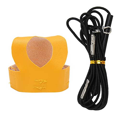 Artificial Leather Bird Harness Leash Vest with Rope and Handle for ParrotsParakeetsand Cockatiels - Comfortable and Bird (L) - size: L