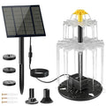 Yeomi Solar Water Fountain for Bird Bath, Upgrade 2W 7V Solar Powered Water Pump with Adjustable Flow, Solar Fountain Kit for Bird Baths Small Pond Garden Water Feature - color: 2w 7v Solar Fountain Pump Kit