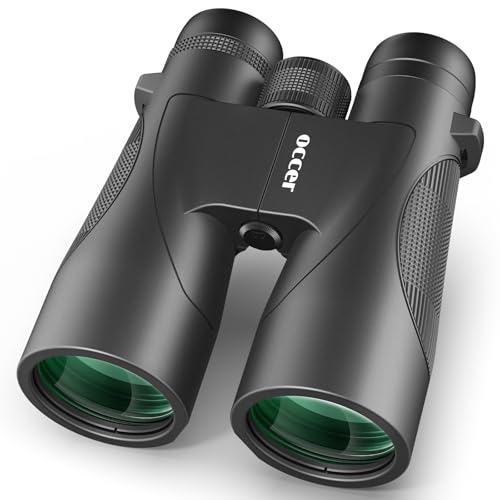 Occer 12x50 Binoculars for Adults High Powered for Bird Watching Hunting | Easy Focus, Large 50mm Objective Lens, Low Light Vision, Clear Image for Cruise Ship Travel Concert Stargazing, Gift for Men - color: Black