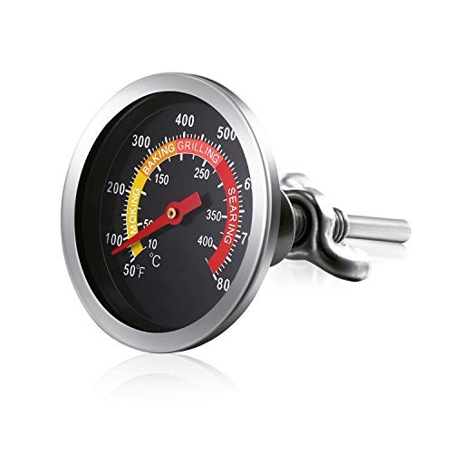 Frienda 3 Packs Charcoal Grill Temperature Gauge Thermometer Gauge Wood Barbecue Charcoal Grill Thermometer Heat Indicator for Lamb Beef Meat Cooking, 2-3/8 Inch Dial and 2-7/8 Inch Stem - style: Contemporary
