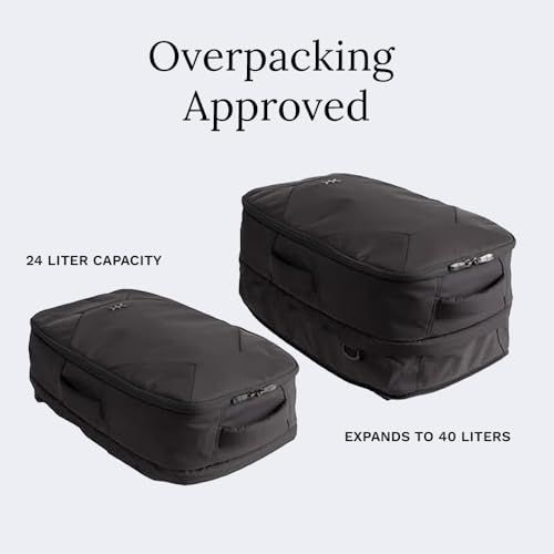 Knack Convertible Dufflel Backpack, Expandable Travel Duffel Bag (24-40L), Large Laptop Duffel Bag - color: Midnight Black, style: Convertible Duffel