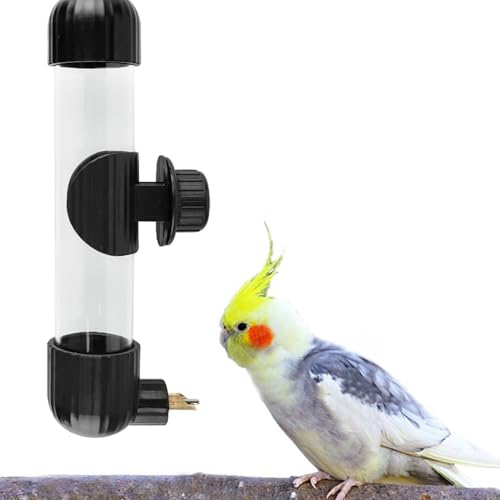 Parrot Drinker Dispenser Auto Bird Water Feeding Pet Drinking Bottle Hanging Cage Accessory for Cockatiel Conure Lovebird African Grey Macaw - color: 220ml
