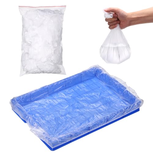 Disposable Bird Cage Liners, Clear Plastic Cage Liners for 28x20 Inch Pallets Tray Universal Elastic Film, (50 Pcs), Intended for Parakeet/Cockatiels/Rabbit/Guinea Pig - size: 28x20 Inch