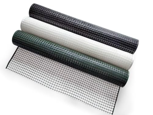 Black Plastic Garden Fence, Hardware Mesh, 4' x 75' | Reusable HDPE Fence for Landscape, Tree Guards, Balcony, Deck & Stair Railings, Poultry, Animal & Pet Barrier, Cut to Size - color: Black, size: 4' x 75'