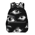Gothic Eye Backpack,Black & White Polyester Backpacks,Lightweight Double Shoulder Back Pack for Adults,Goth Bookbag,School Bag Gifts,Casual Travel Daypack Book Packs - color: Gothic Eye