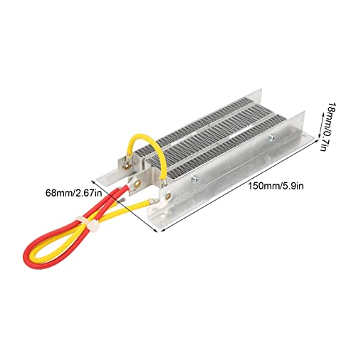 24V 400W 150B2 PTC Ceramic Air Heater, PTC Air Heater, Insulated Ceramic Air Heating Component with PTC Thermistor for Heating Objects and Dehumidifying Space