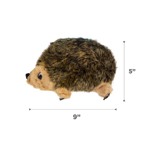 Outward Hound Hedgehogz Plush Dog Toy, Squeaks & Grunts, Medium, 9" x 6.5" | Soft Realistic Faux Fur, Round for Rolling & Chasing, Cuddle & Carry, Interactive Fetch, Light Chewers, Dogs & Puppies - size: Medium (Pack of 1)