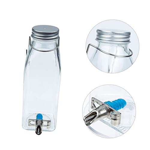 Kisangel Rabbit Water Bottle Hanging Water Feeder 2-Pack Small Pet Dispenser for Rabbits Hamsters Chinchillas with Hooks 6.49 X 2.16 X 2.16 in