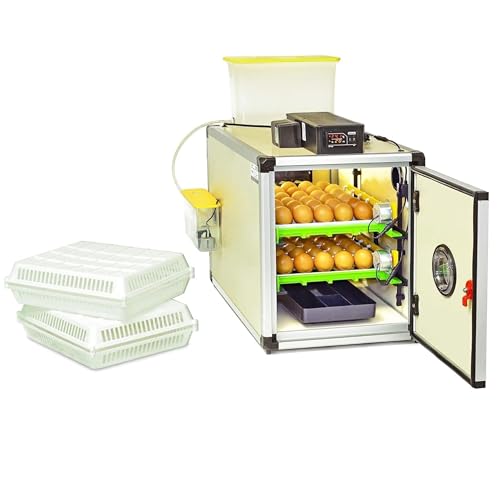 Incubators for Hatching Eggs – 60 Egg Incubator Setter & Hatcher with Automatic Turner & Digital Humidity Control Cabinet, Compact Chicken Incubator & Quail Egg Incubator by Hatching Time - size: 60 Eggs, style: Egg Incubator and Hatcher