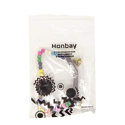 Honbay Wooden Bird Swing Perch Parrot Hanging Toy for Small Sized Birds
